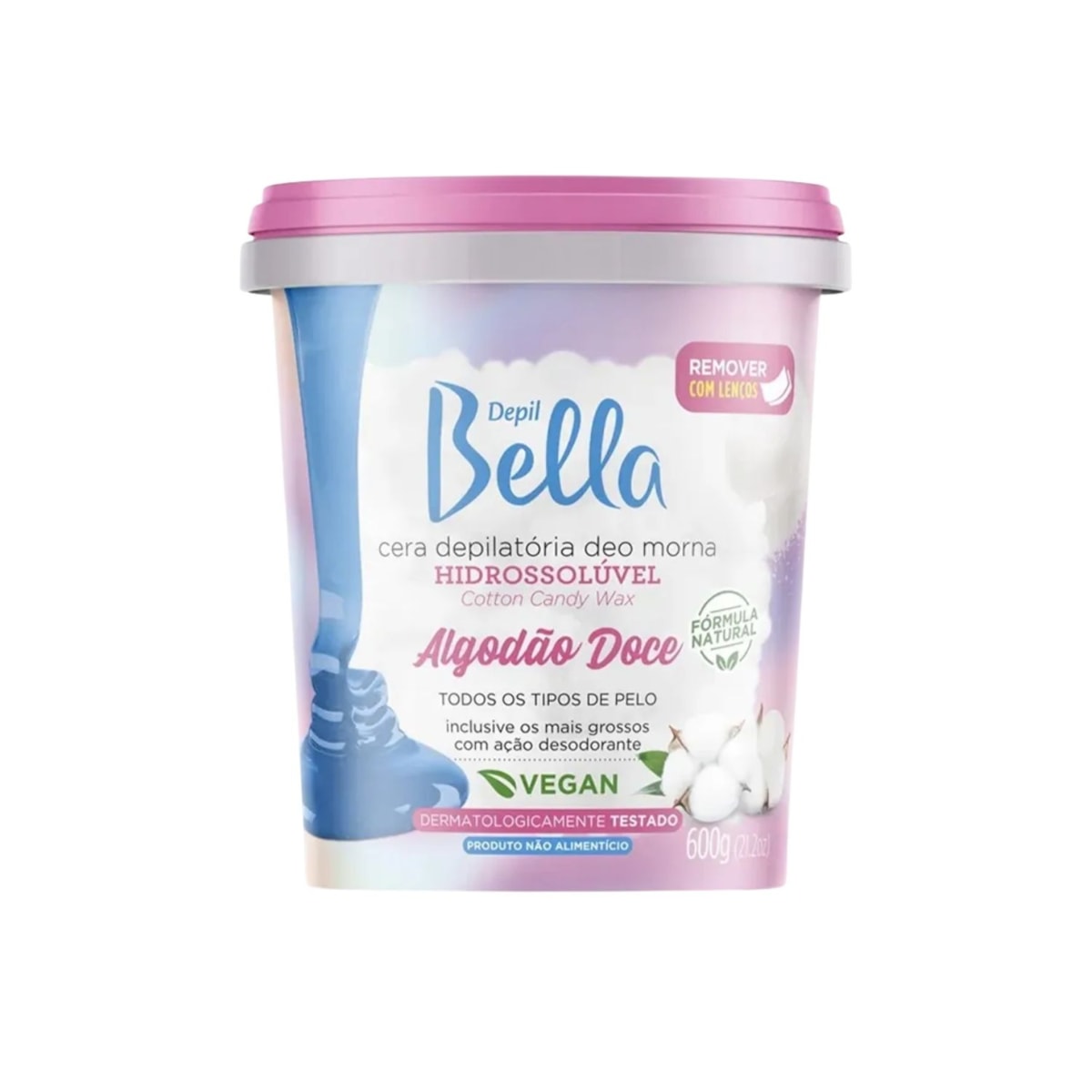 Cera Depilatória Depil Bella Algodão Doce Hidratação 600 g Cera Depilatória Depil Bella Algodão Doce Hidratação 600 g