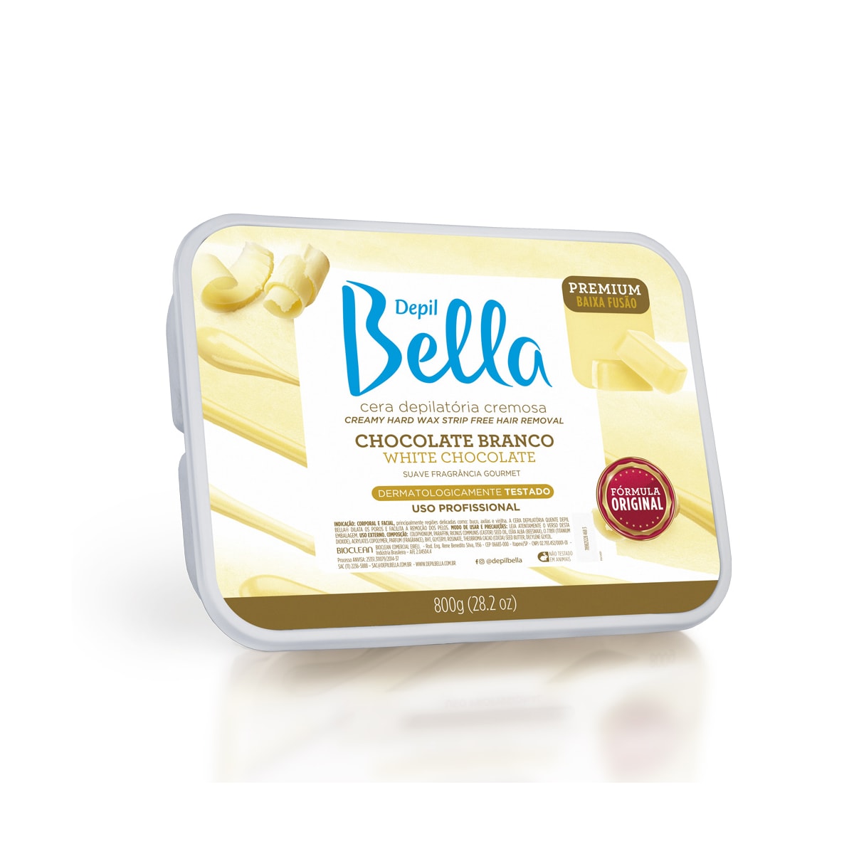 Cera Depilatória Depil Bella Cremosa Chocolate Branco 800 g