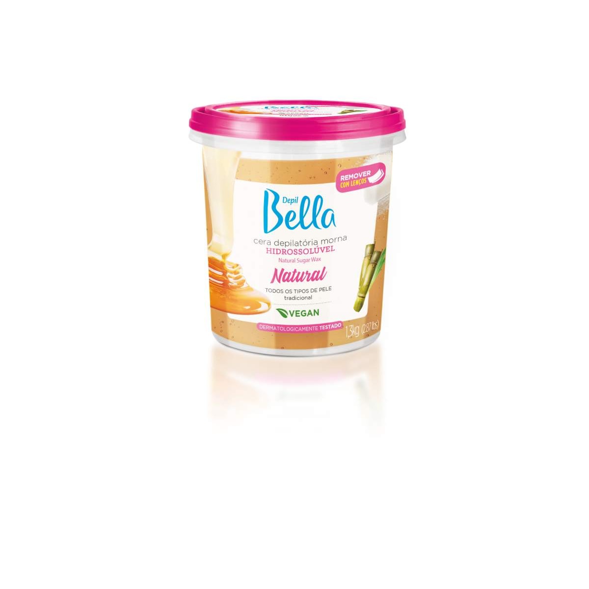 Cera Depilatória Depil Bella Morna Hidrossolúvel Natural 1300 g Cera Depilatória Depil Bella Morna Hidrossolúvel Natural 1300 g