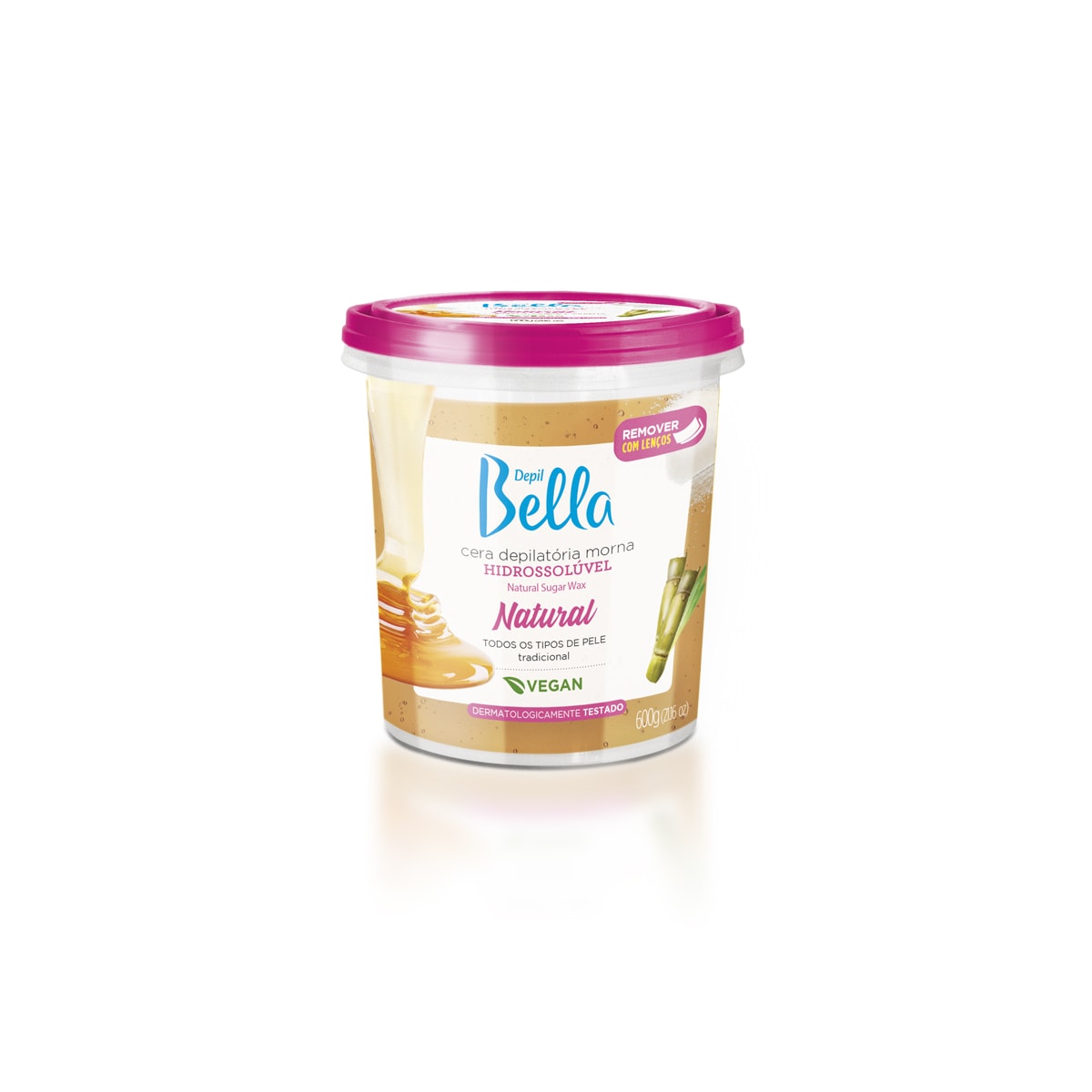 Cera Depilatória Depil Bella Morna Hidrossolúvel Natural 600 g