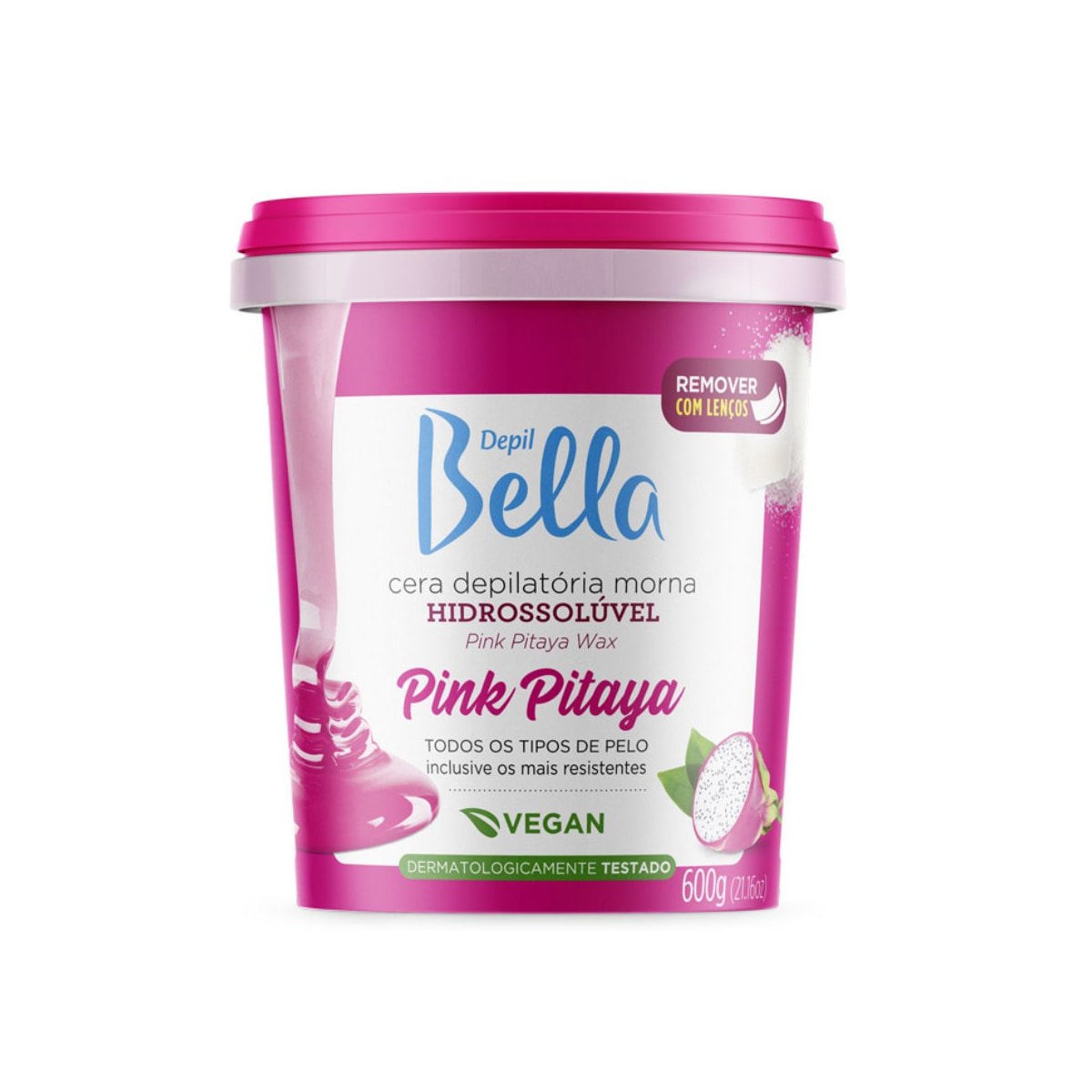 Cera Depilatória Depil Bella Morna Hidrossolúvel Pink Pitaya 600 g Cera Depilatória Depil Bella Morna Hidrossolúvel Pink Pitaya 600 g