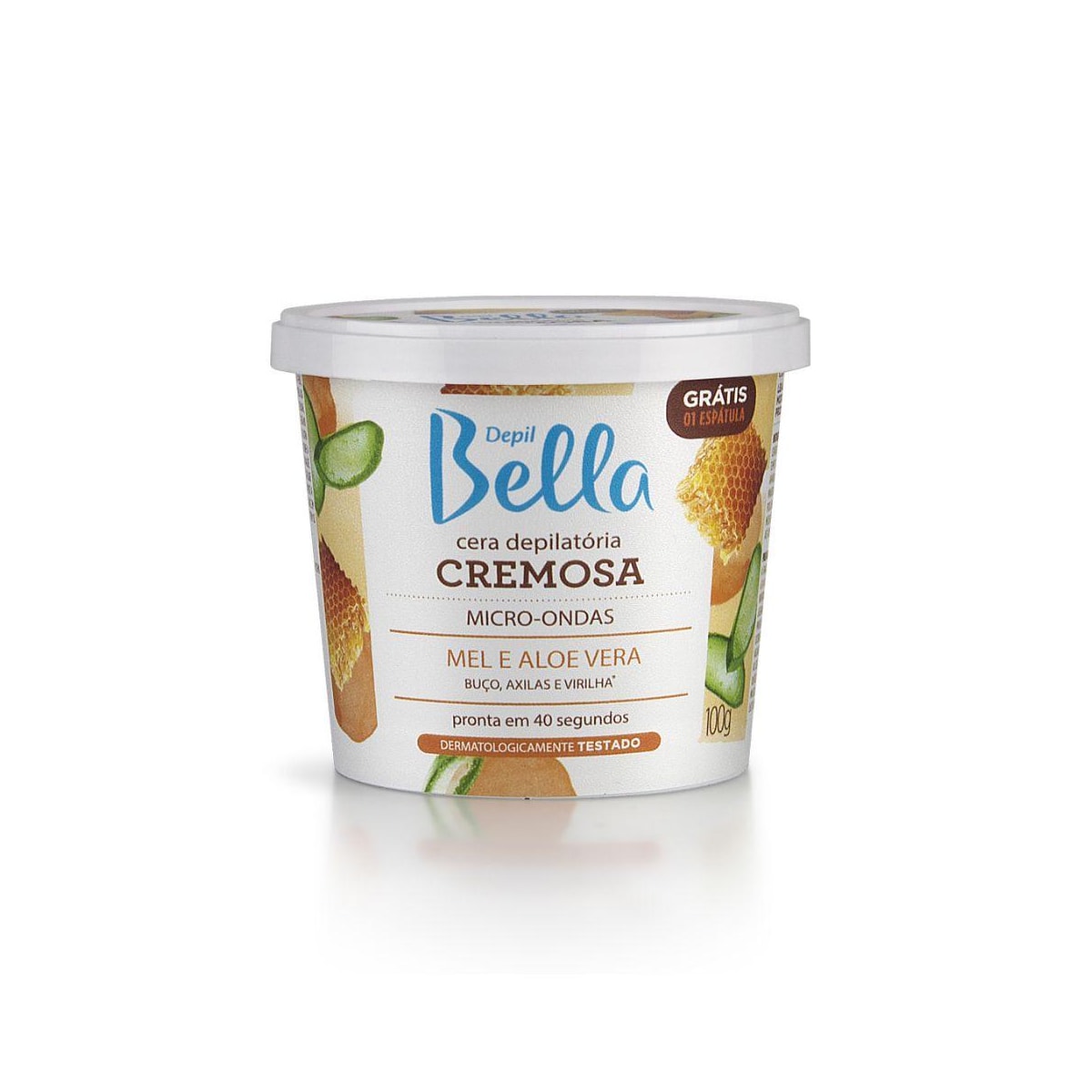 Cera Depilatória Depil Bella para Micro-Ondas Mel e Aloe Vera 100 g Cera Depilatória Depil Bella para Micro-Ondas Mel e Aloe Vera 100 g