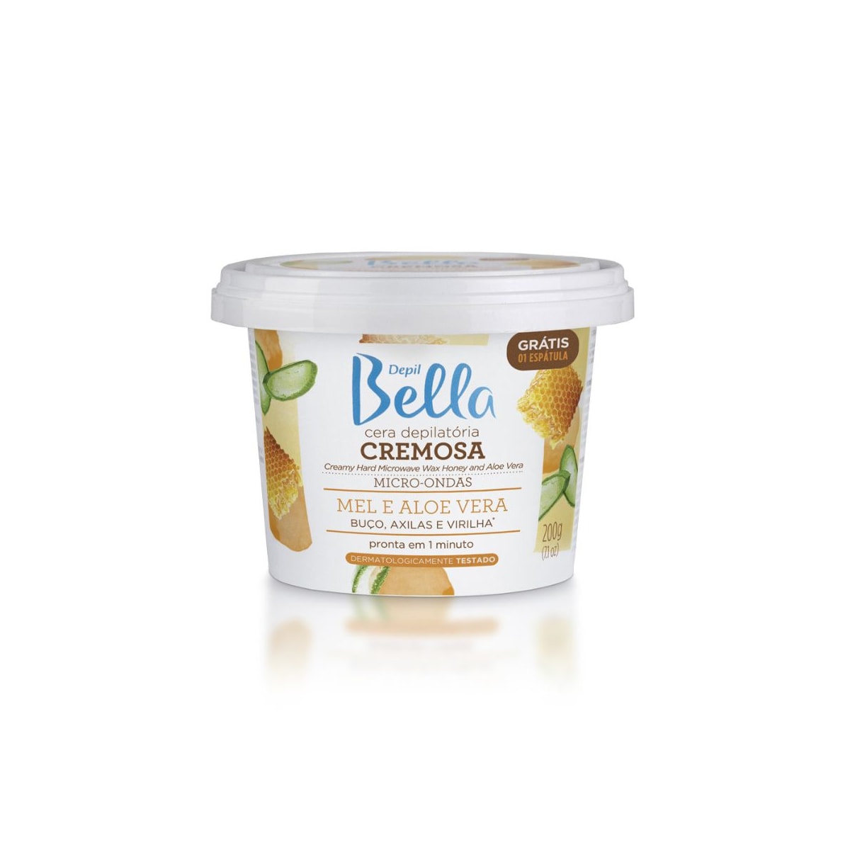 Cera Depilatória Depil Bella para Micro-Ondas Mel e Aloe Vera 200 g