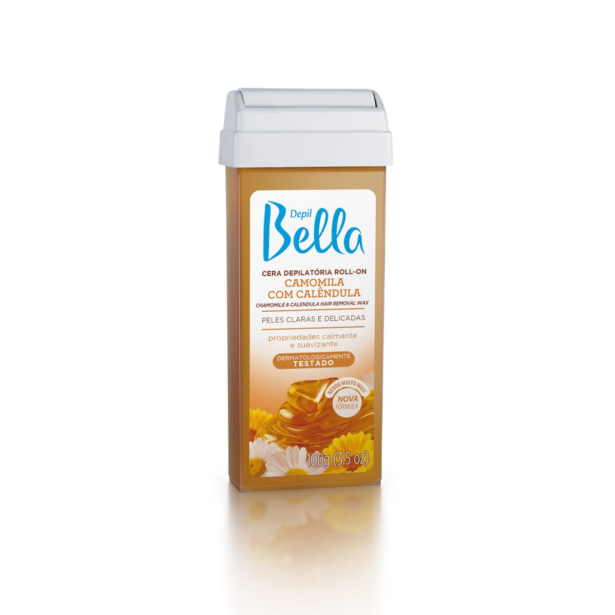 Cera Depilatória Depil Bella Roll-On Camomila com Calêndula 100 g