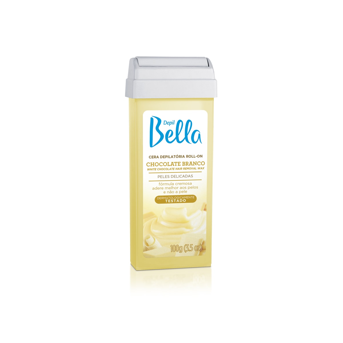 Cera Depilatória Depil Bella Roll-On Chocolate Branco 100 g