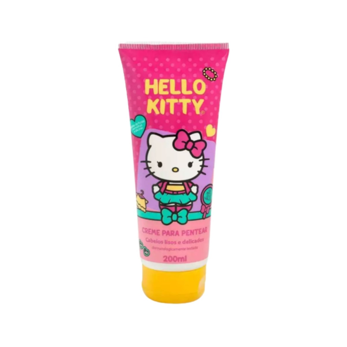 Cia da Natureza Hello Kitty Creme Pentear Cabelos Lisos Delicados 200 ml
