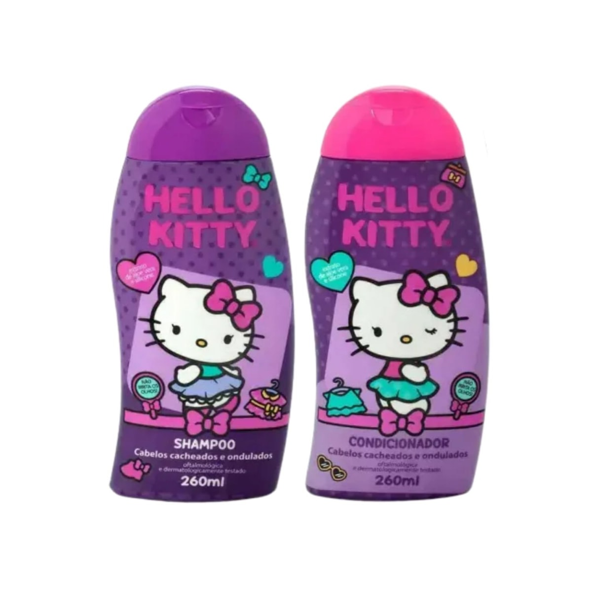Cia da Natureza Hello Kitty Kit Shampoo Condicionador Cabelos Cacheados 260 ml Cia da Natureza Hello Kitty Kit Shampoo Condicionador Cabelos Cacheados 260 ml