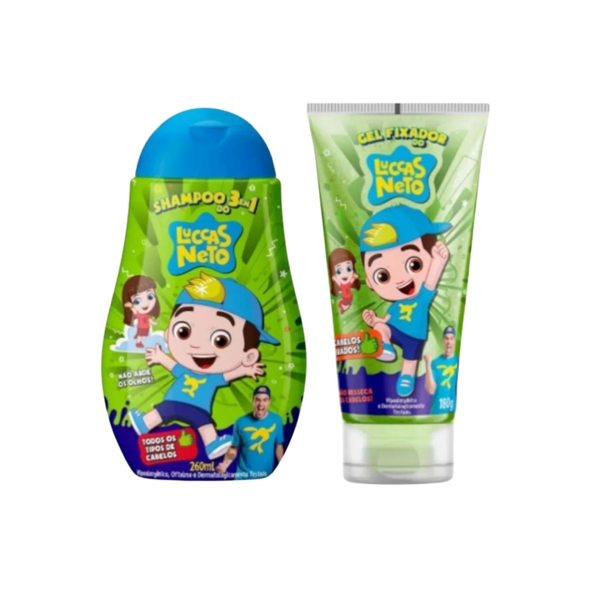 Cia da Natureza Luccas Neto Combo Shampoo 3 em 1 Gel Fixador Cia da Natureza Luccas Neto Combo Shampoo 3 em 1 Gel Fixador