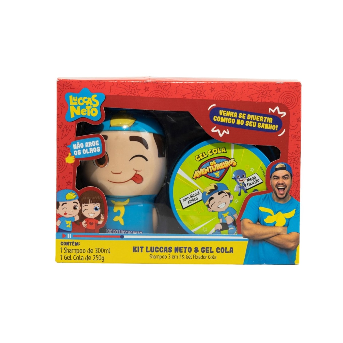 Cia da Natureza Luccas Neto Kit 3D Shampoo 3 em 1 Gel Fixador Cola Cia da Natureza Luccas Neto Kit 3D Shampoo 3 em 1 Gel Fixador Cola