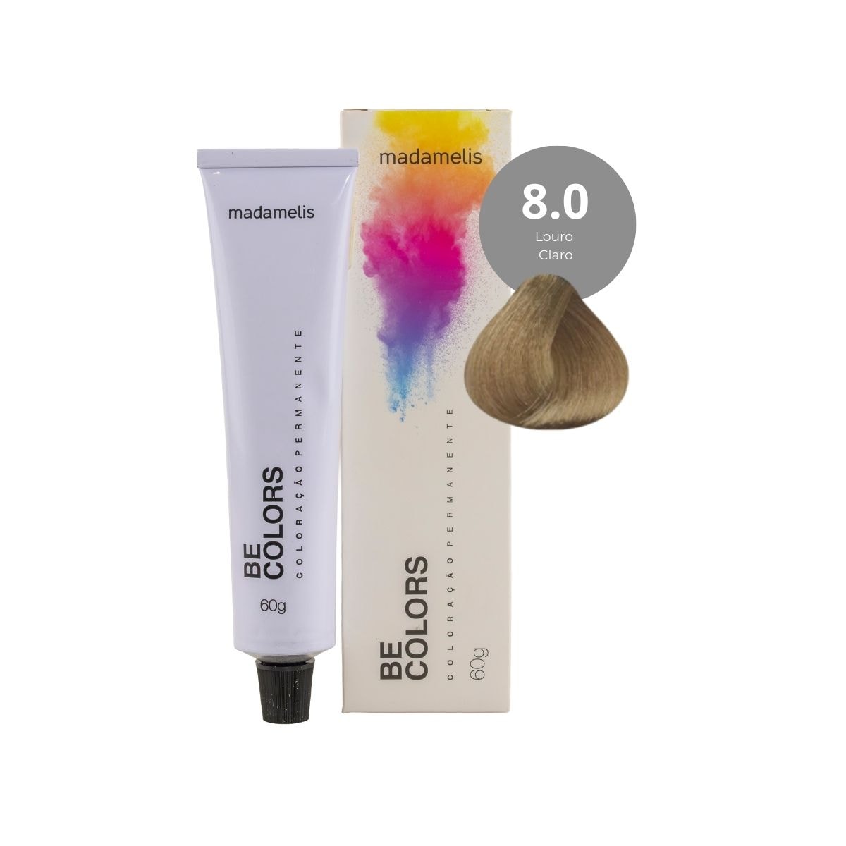 Coloração Madamelis Be Colors Louro Claro 8.0 60 g Coloração Madamelis Be Colors Louro Claro 8.0 60 g