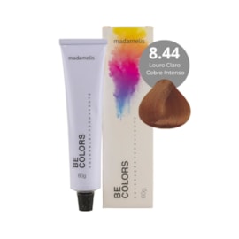 Coloração Madamelis Be Colors Louro Claro Acobreado Intenso 8.44 60 g