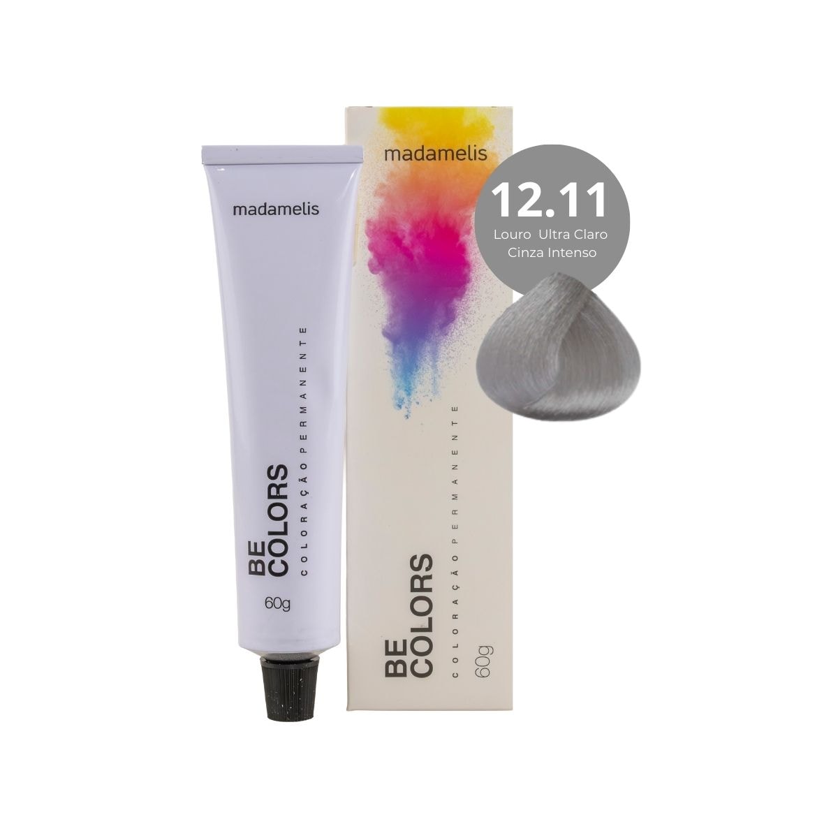 Coloração Madamelis Be Colors Super Clareador Cinza Intenso 12.11 60 g Coloração Madamelis Be Colors Super Clareador Cinza Intenso 12.11 60 g