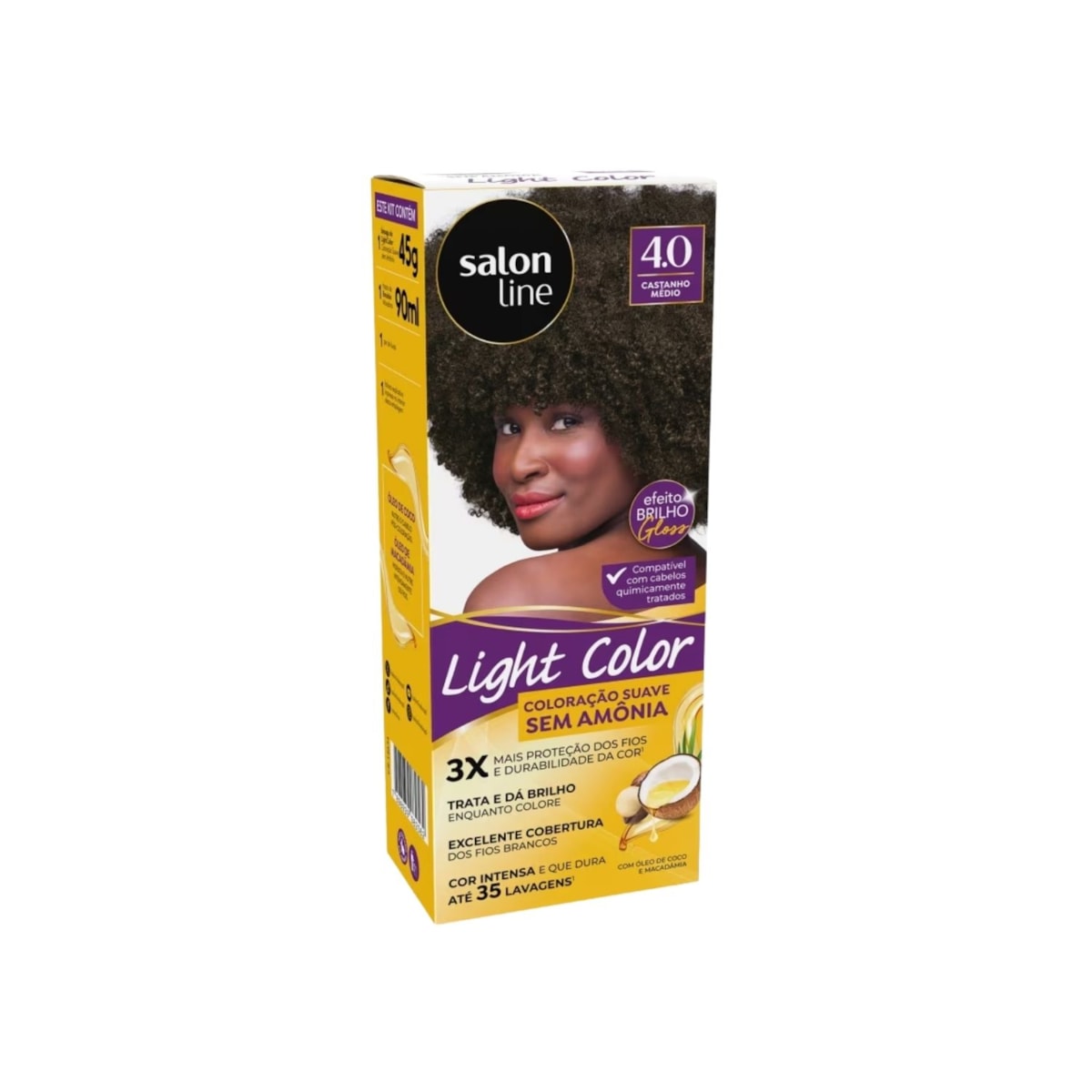 Coloração Salon Line Light Color Profissional 4.0 Castanho Médio