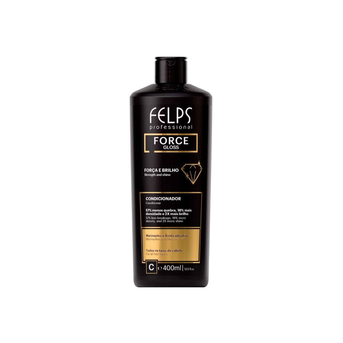 Condicionador Felps Force Gloss Força e Brilho 400 ml Condicionador Felps Force Gloss Força e Brilho 400 ml