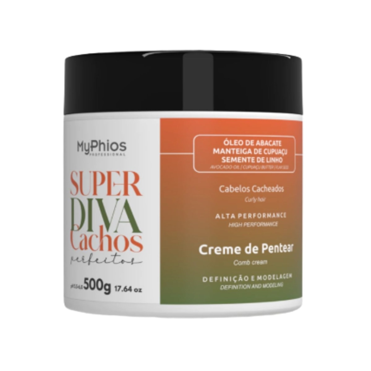 Creme de Pentear MyPhios Creme Super Diva Cachos Perfeitos 500 g para Cabelo Cacheado Creme de Pentear MyPhios Creme Super Diva Cachos Perfeitos 500 g para Cabelo Cacheado