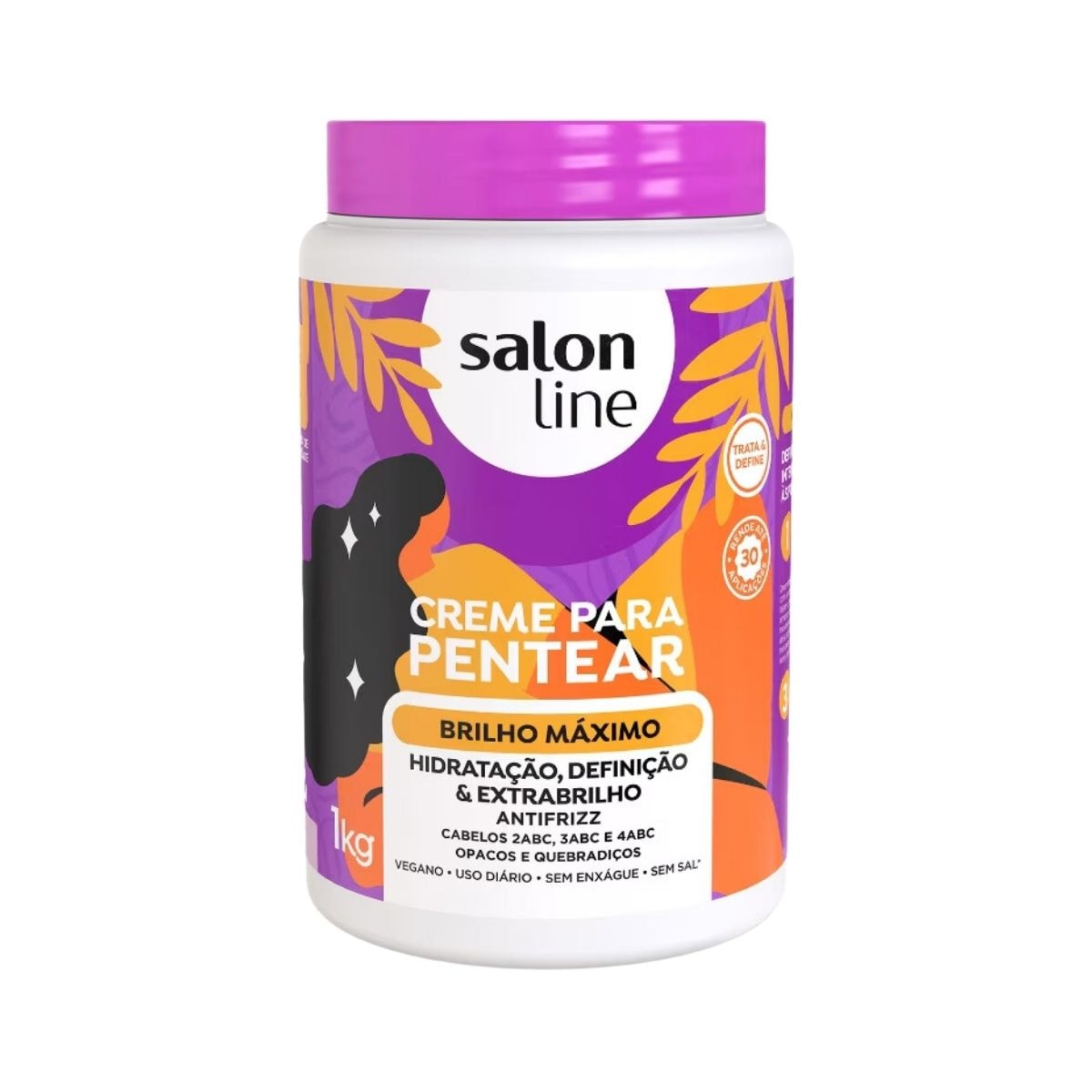 Creme de Pentear Salon Line Brilho Maximo 1 Kg