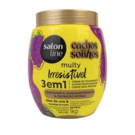 Creme de Pentear Salon Line Cachos dos Sonhos Irresistivel 3em1 Uva Creme para Cabelo Cacheado 1 Kg