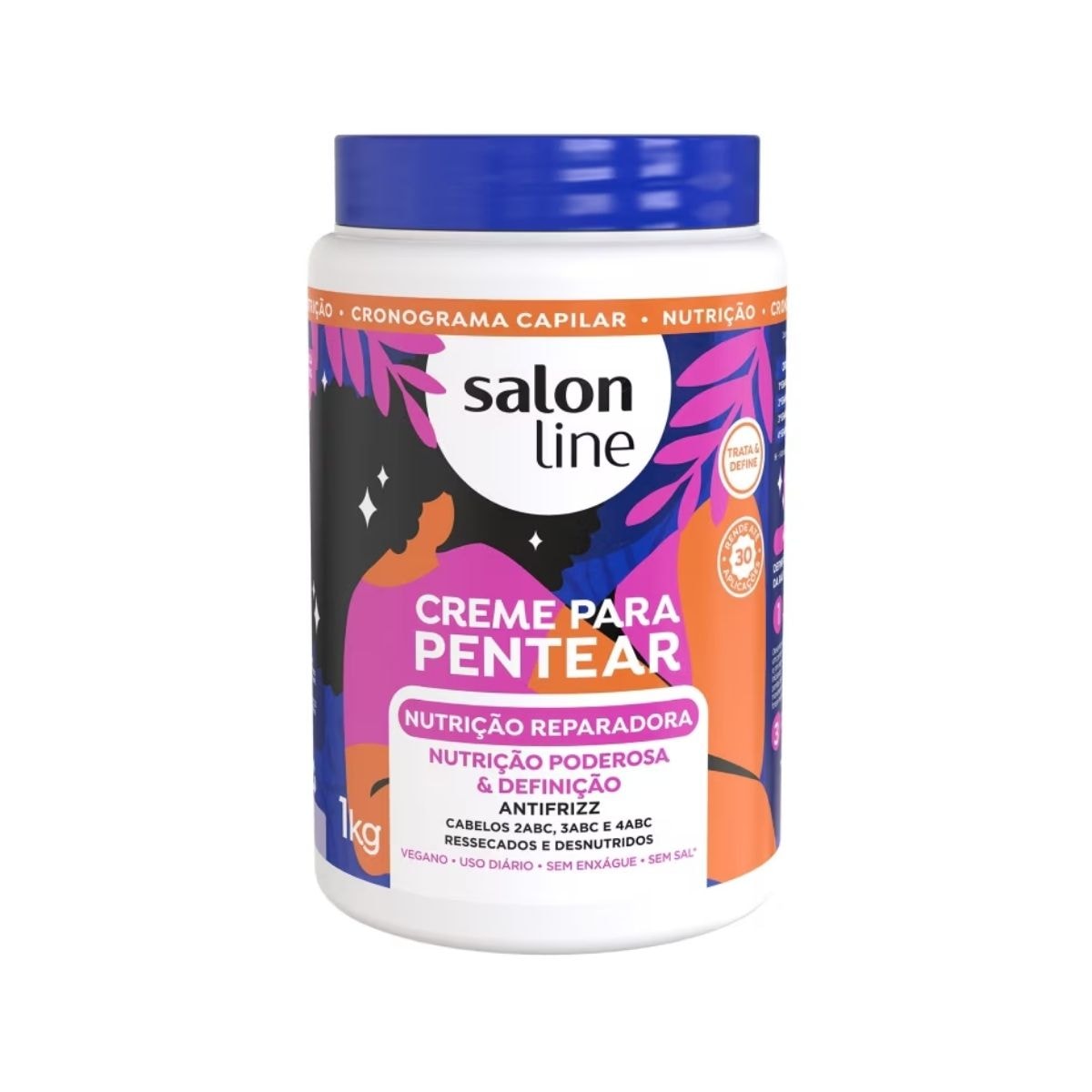 Creme de Pentear Salon Line Nutrição Reparadora 1 Kg Creme de Pentear Salon Line Nutrição Reparadora 1 Kg