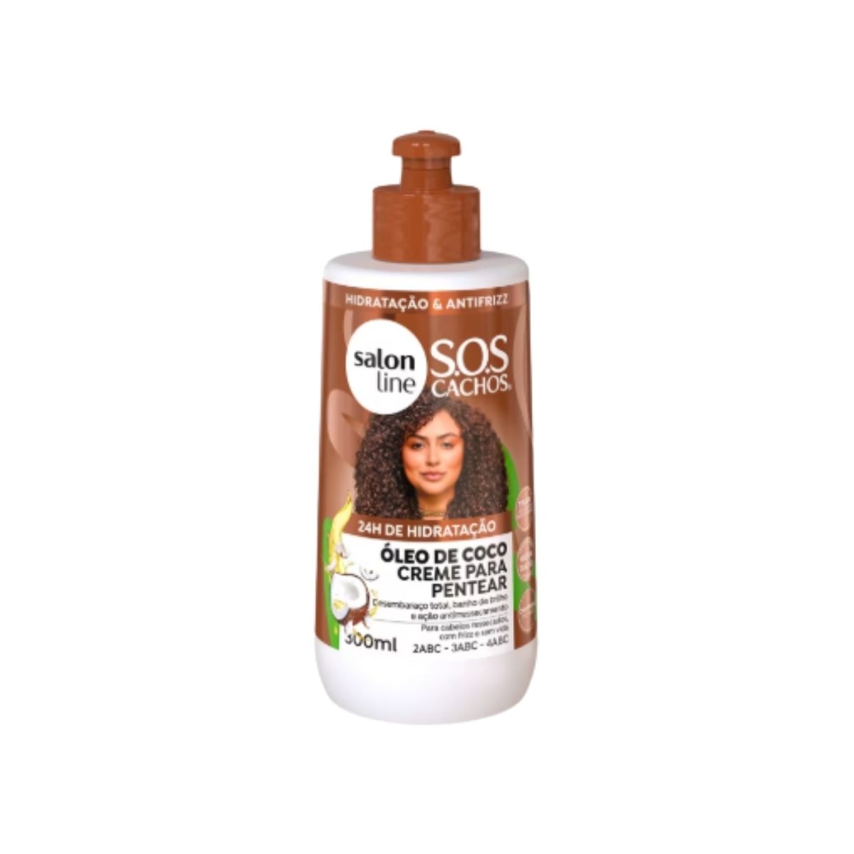 Creme de Pentear Salon Line S.O.S Cachos Oleo de Coco para Cabelo Cacheado 300 ml