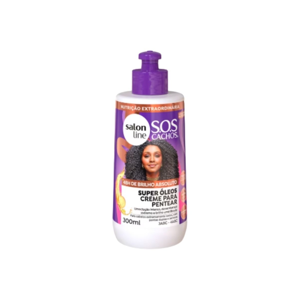 Creme de Pentear Salon Line S.O.S Cachos Super Oleos para Cabelo Cacheado 300 ml