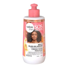 Creme de Pentear Salon Line SOS Cachos Oleo de Argan para Cabelo Cacheado 300 ml