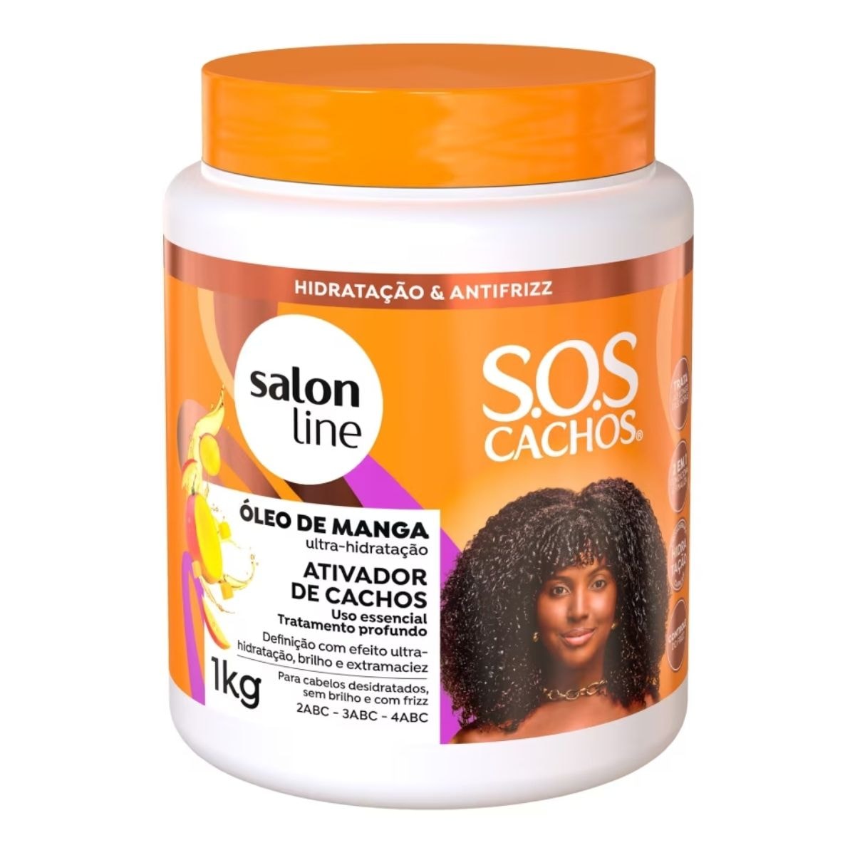 Creme de Pentear Salon Line SOS Cachos Oleo de Manga Ativador de Cachos para Cabelo Cacheado 1 Kg Creme de Pentear Salon Line SOS Cachos Oleo de Manga Ativador de Cachos para Cabelo Cacheado 1 Kg