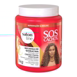 Creme de Pentear Salon Line SOS Cachos Recarga Creme para Cabelo Cacheado 1 Kg