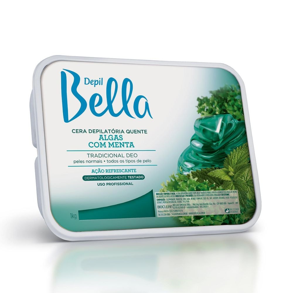 Depil Bella Cera Depilatória Algas com Menta 1000g