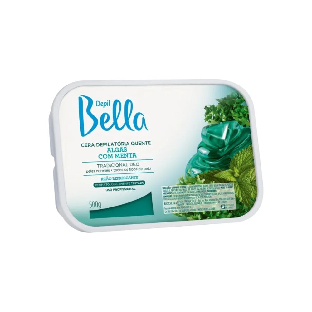 Depil Bella Cera Depilatória Algas com Menta 500g