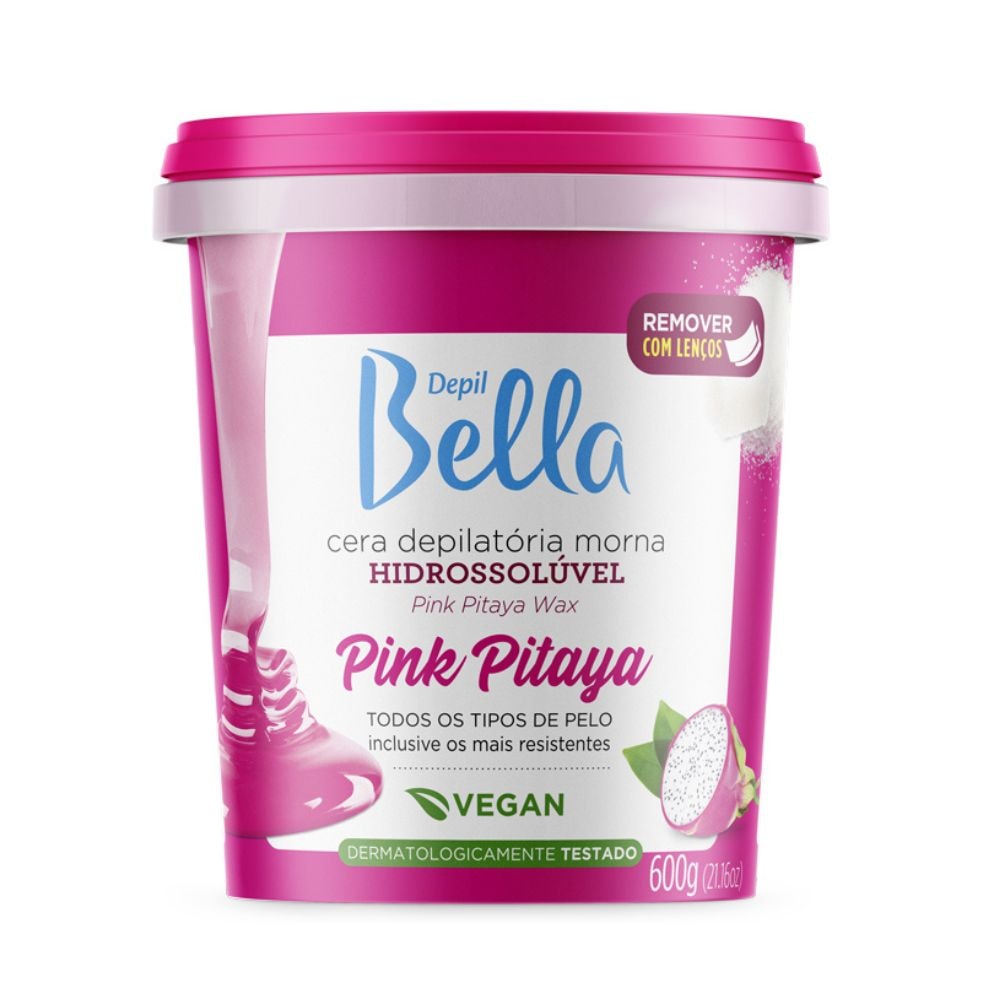 Depil Bella Cera Depilatória Morna Hidrossolúvel Pink Pitaya 600g