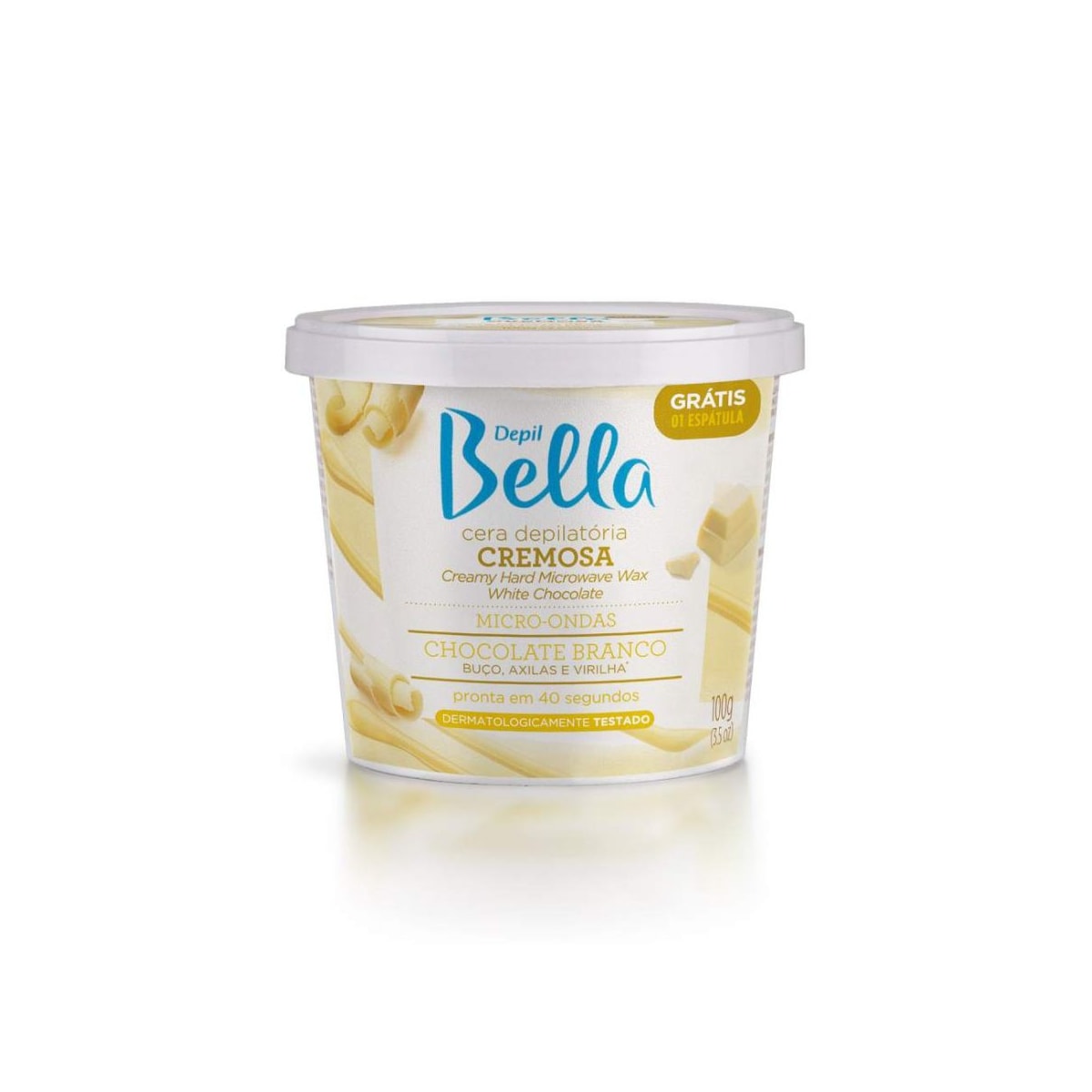 Depil Bella Cera Depilatória para Micro-Ondas Chocolate Branco 100g Depil Bella Cera Depilatória para Micro-Ondas Chocolate Branco 100g