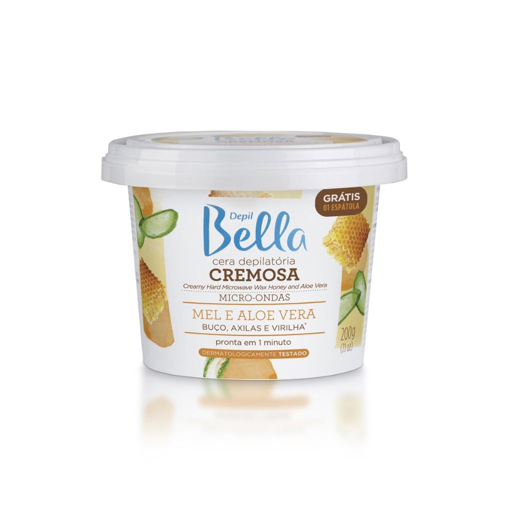 Depil Bella Cera Depilatória para Micro-Ondas Mel e Aloe Vera 200g