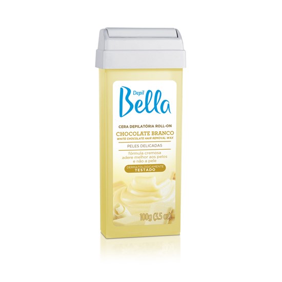 Depil Bella Cera Depilatória Roll-On Chocolate Branco 100g