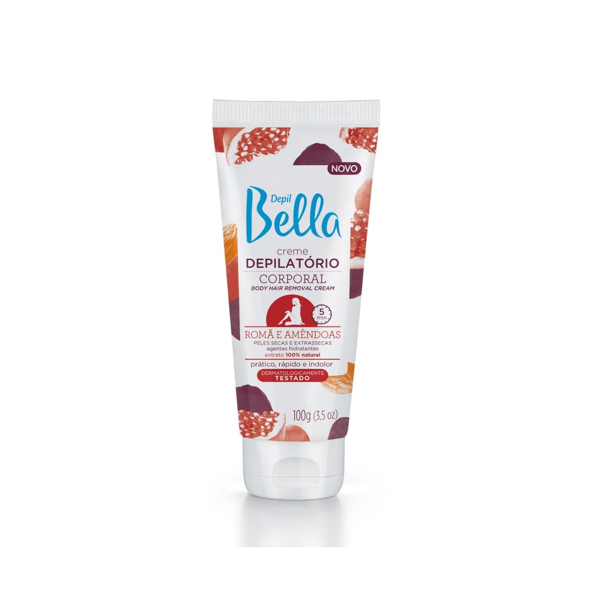 Depil Bella Creme Depilatório Corporal Romã e Amêndoas 100 g