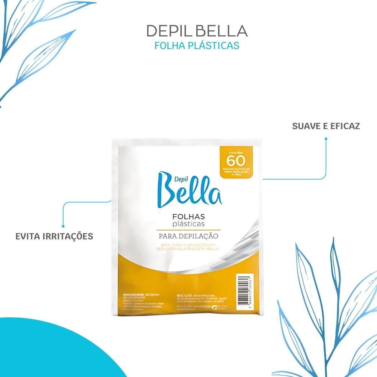 Depil Bella Folhas Plásticas Kit 10 pacotes Depilação 60un