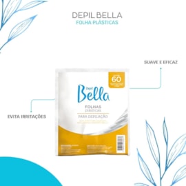 Depil Bella Folhas Plásticas Kit 10 pacotes Depilação 60un