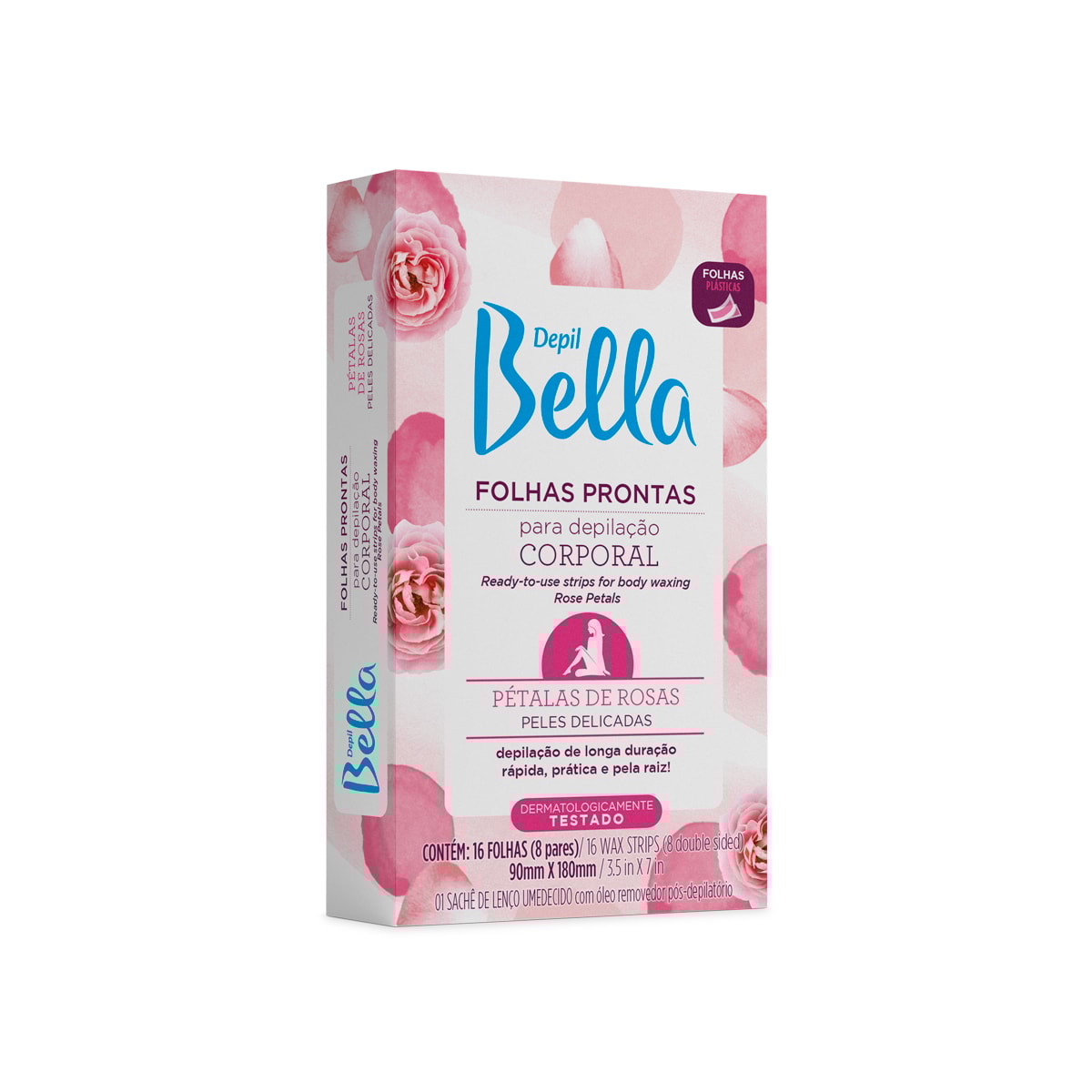 Depil Bella Folhas Prontas para Depilação Corporal Pétalas de Rosas 16 Unidades Depil Bella Folhas Prontas para Depilação Corporal Pétalas de Rosas 16 Unidades