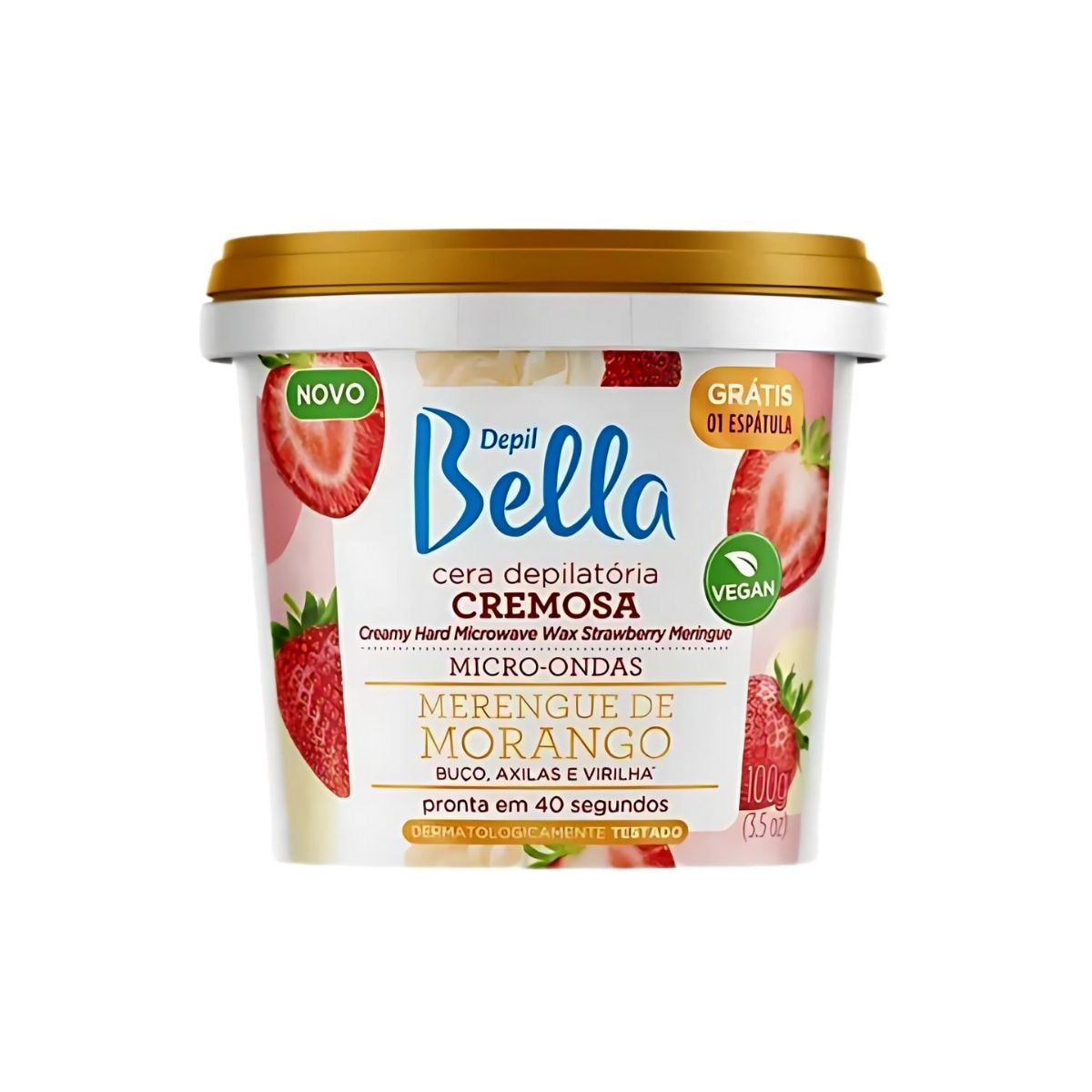 Depil Bella Micro-Ondas Morango Cera Depilatória 100g