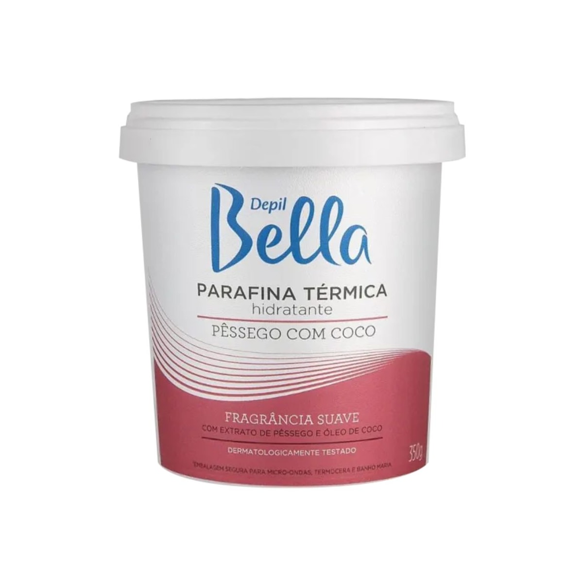 Depil Bella Parafina Térmica Hidratante Pêssego com Coco 350g