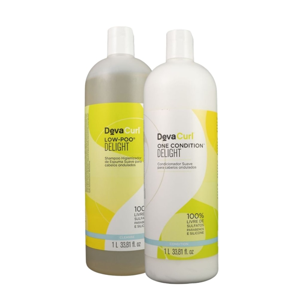 DevaCurl Low-Poo Delight Kit Shampoo e Condicionador 1L