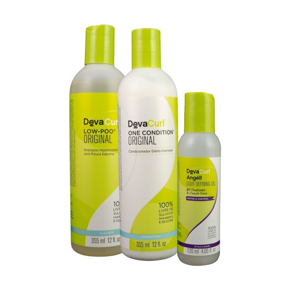 DevaCurl Low-Poo Original Kit Home Care (3 Produtos)