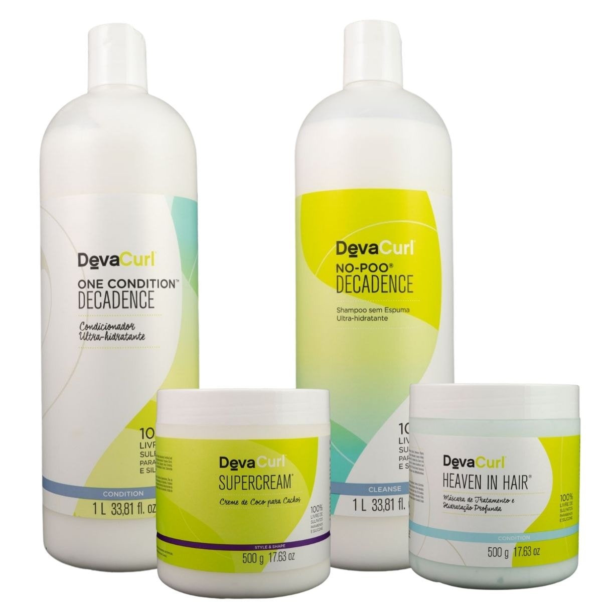 DevaCurl No-Poo Decadence Kit Salão (4 Produtos) DevaCurl No-Poo Decadence Kit Salão (4 Produtos)