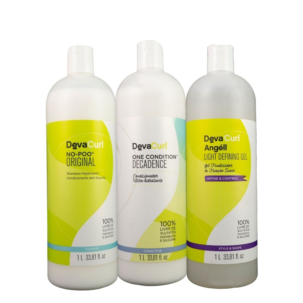 DevaCurl No-Poo Original Kit Salão (3 Produtos)