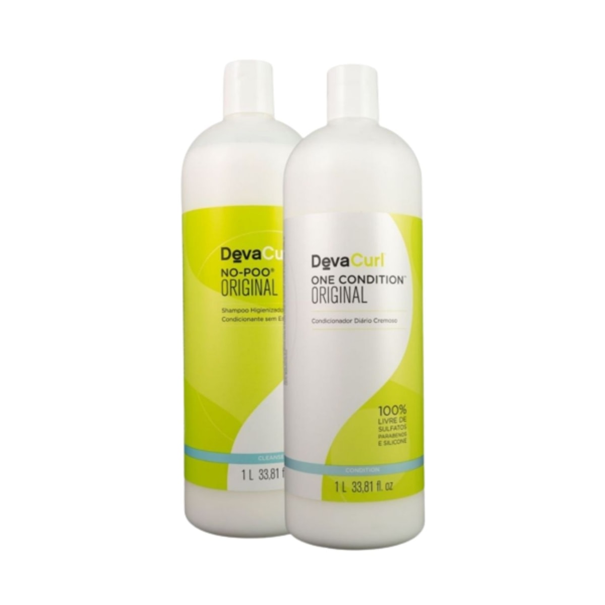 DevaCurl No-Poo Original Kit Shampoo e Condicionador 1L DevaCurl No-Poo Original Kit Shampoo e Condicionador 1L