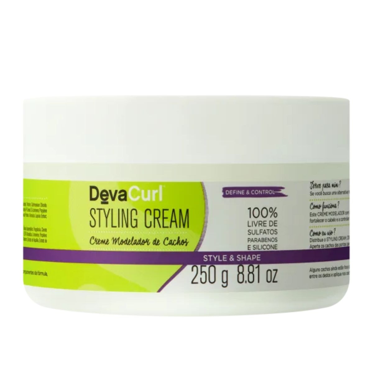 DevaCurl Styling Cream Creme Modelador de Cachos 250g DevaCurl Styling Cream Creme Modelador de Cachos 250g