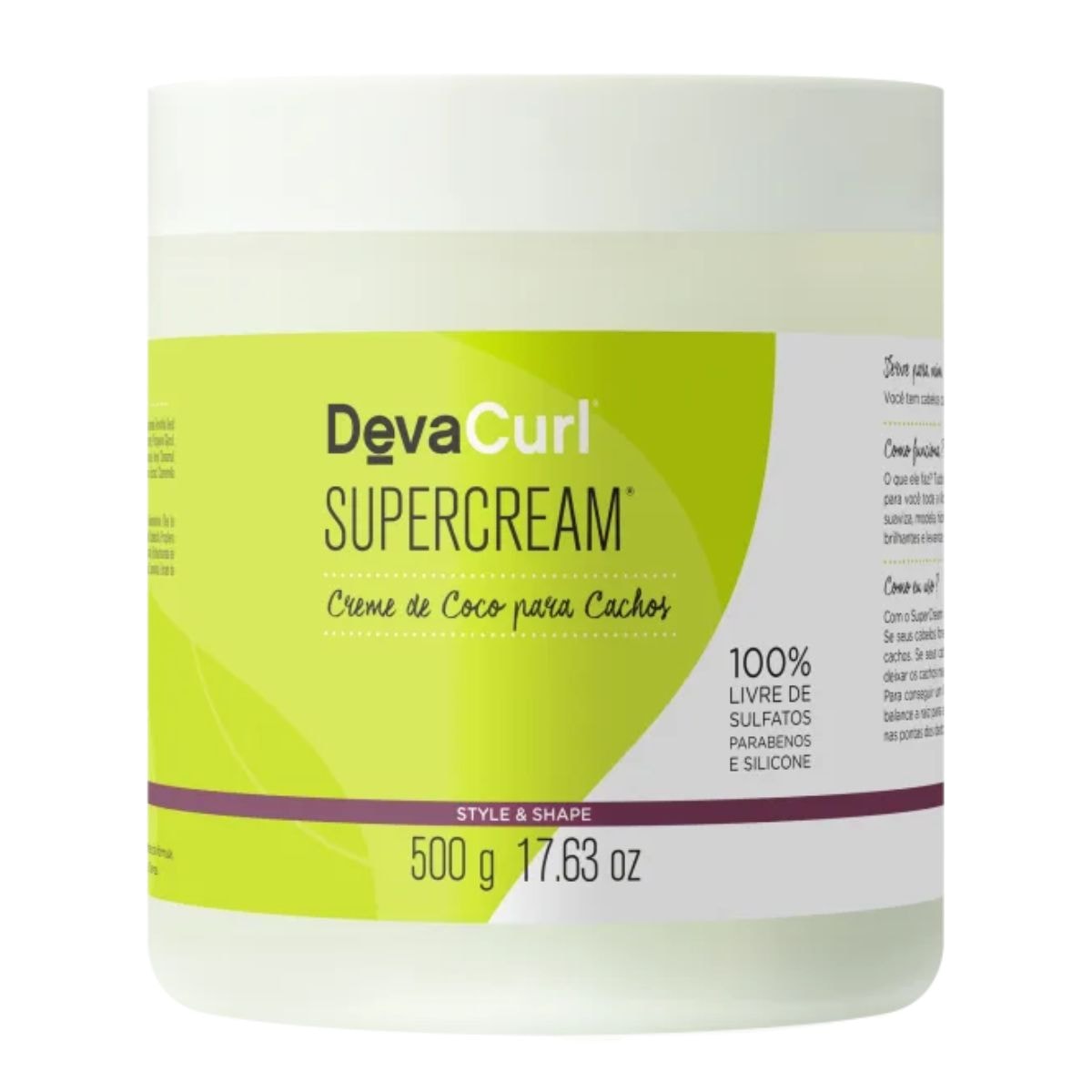 DevaCurl Styling Cream Creme Modelador de Cachos 500g DevaCurl Styling Cream Creme Modelador de Cachos 500g