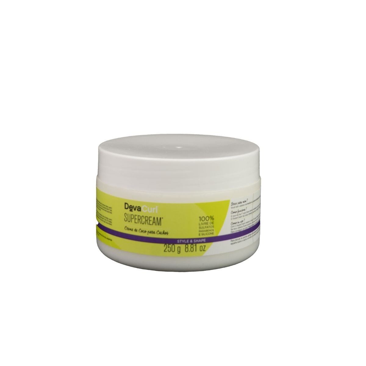 DevaCurl Supercream Creme de Coco para Cachos 250g DevaCurl Supercream Creme de Coco para Cachos 250g