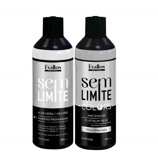 Évallos Profissional Shampoo Antirresiduo Detox + Matizador Neve Sem Limite 2x400ml