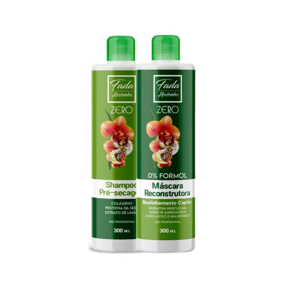 Fada Madrinha Progressiva Zero Kit Shampoo + Máscara 300g