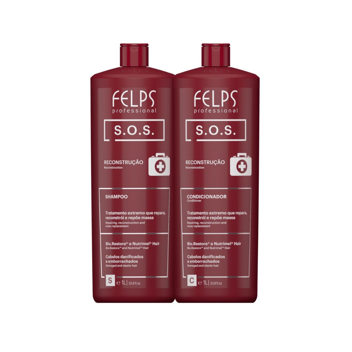 Felps Professional S.O.S Shampoo + Condicionador (2 x 1000ml) Felps Professional S.O.S Shampoo + Condicionador (2 x 1000ml)